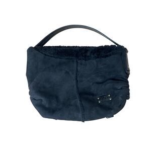 UGG Black Suede Sherpa Handbag